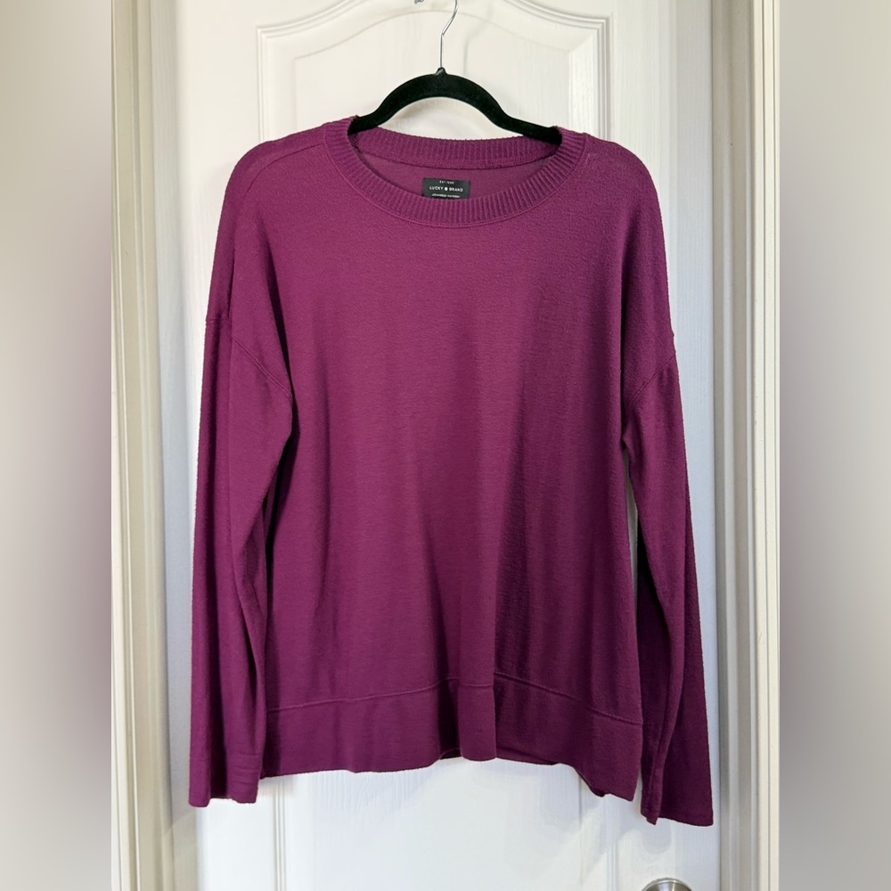NWOT Lucky Brand Plum Longsleeve Sweater Size L-